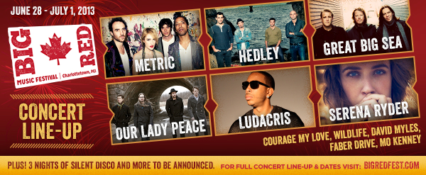 #BIGREDFest announces lineup: Our Lady Peace, Great Big Sea, more. On sale Friday.