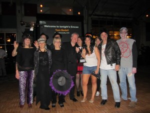 Andria Spindel President and CEO of March of Dimes Canada and Q104’s Tom B presenting “Terminal Road” with the “Halifax’s Best Band Award” at Rock for Dimes 2012