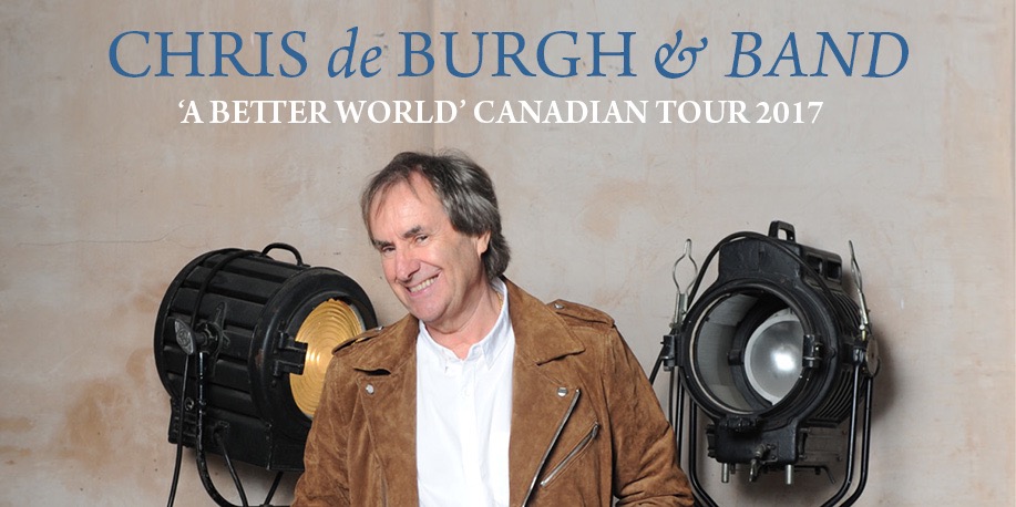 Chris De Burgh to tour Atlantic Canada in September. On sale Feb 10