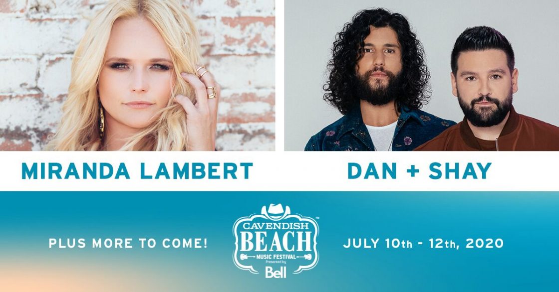 Miranda Lambert, Dan + Shay first acts for Cavendish Beach Music Festival 2020