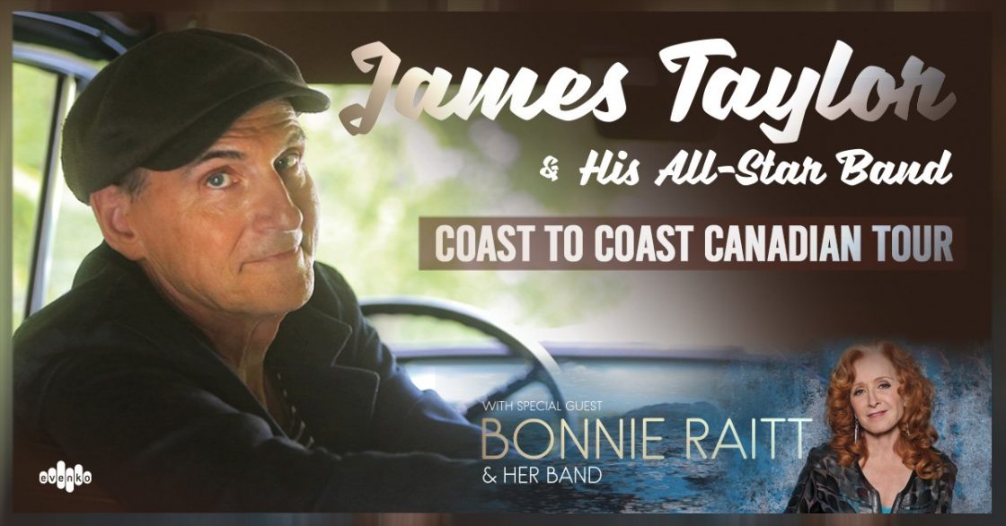 James Taylor and Bonnie Raitt touring Atlantic Canada in May 2020. On sale Friday